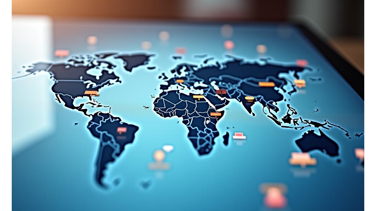 Carte du monde interactive mettant en évidence les régions avec des partenariats locaux d'Étoile Voyage dans le tourisme