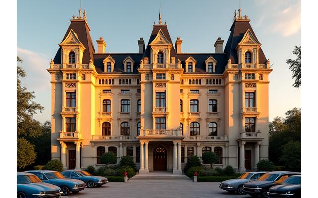 Façade d'un hôtel de luxe historique qui a servi de lieu de tournage pour un film célèbre.