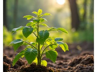 Volontaires plantant de jeunes arbres dans une zone de reboisement
